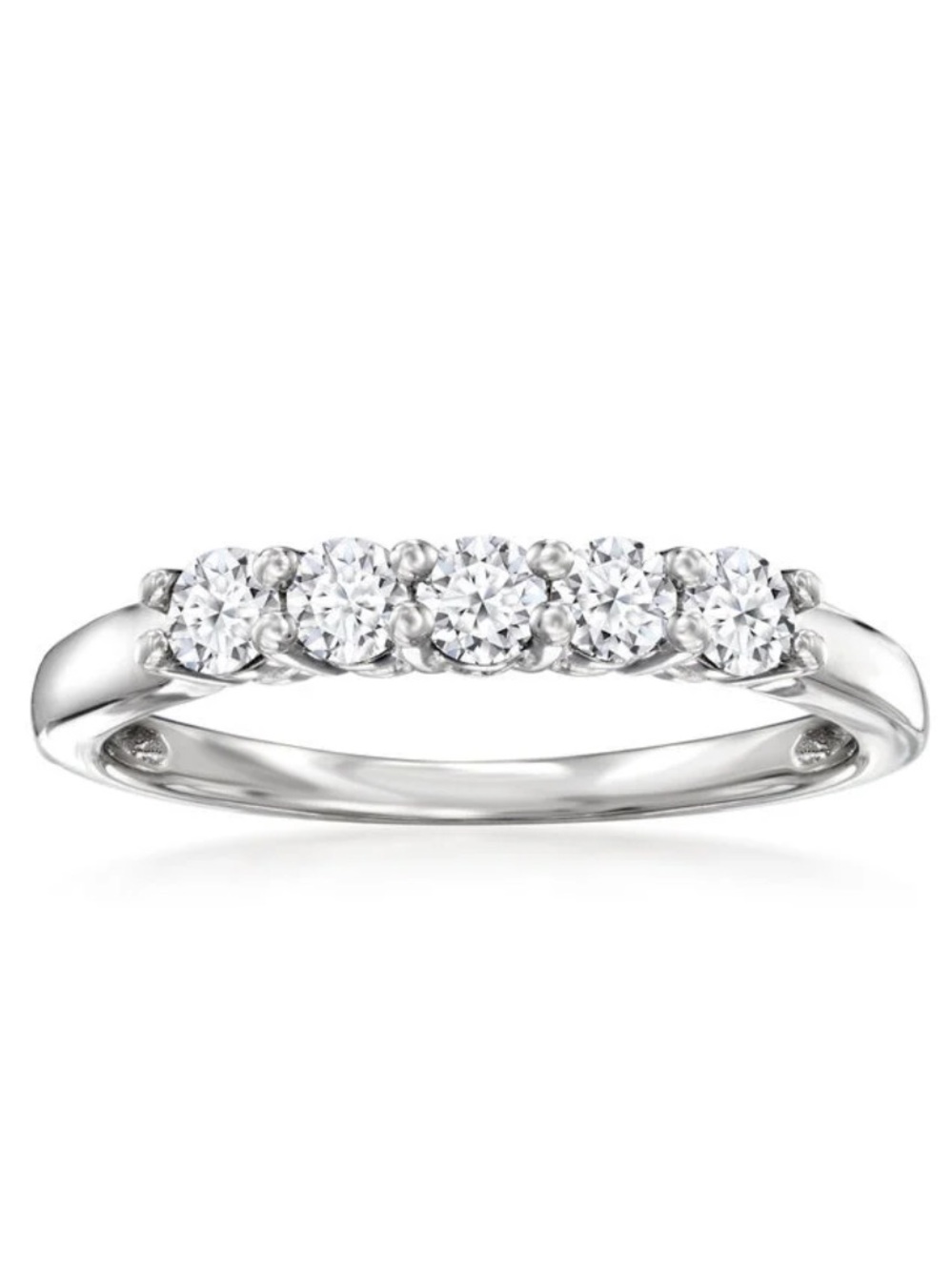 Ross Simon’s .50 ct. t.w. Lab-Grown Diamond Five-Stone Ring in Sterling Silver